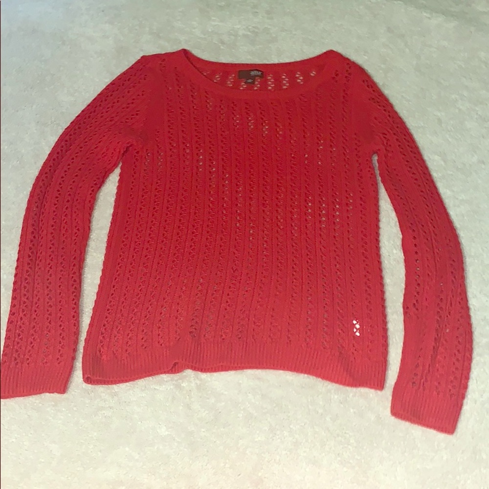 red sweater & cami set